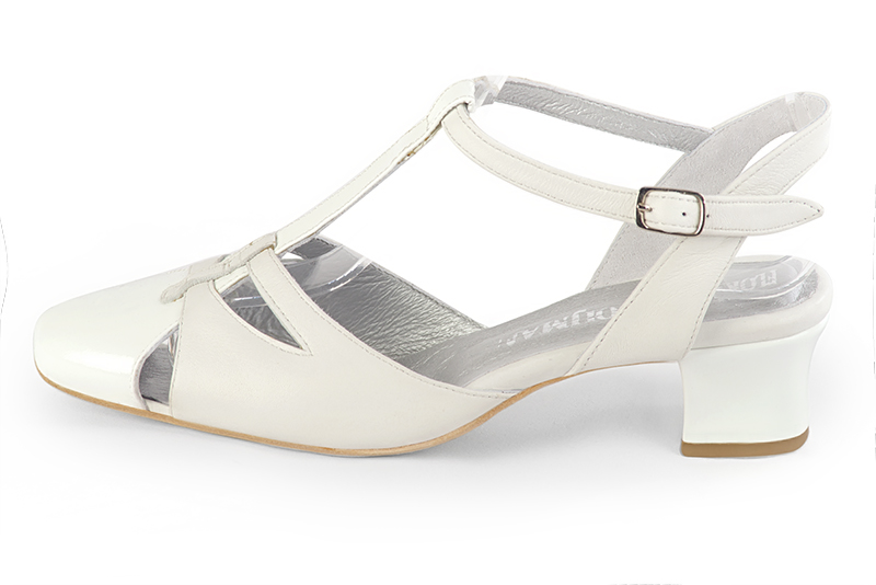 Chaussure femme brides blanc pur Salom ouverte l arri re